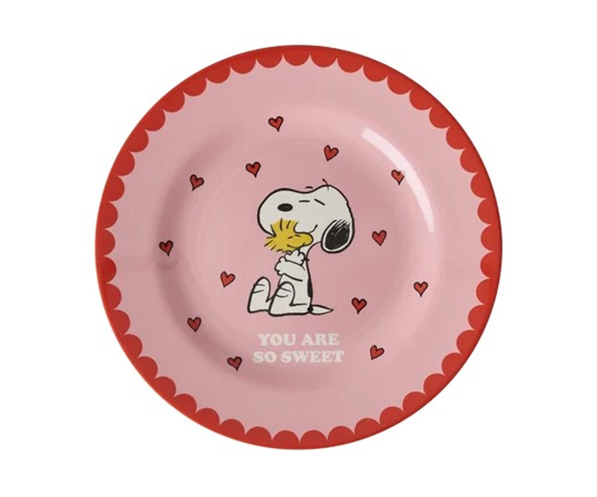 Plato de Melamina Snoopy Pink