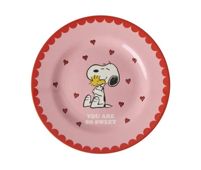 Plato de Melamina Snoopy Pink