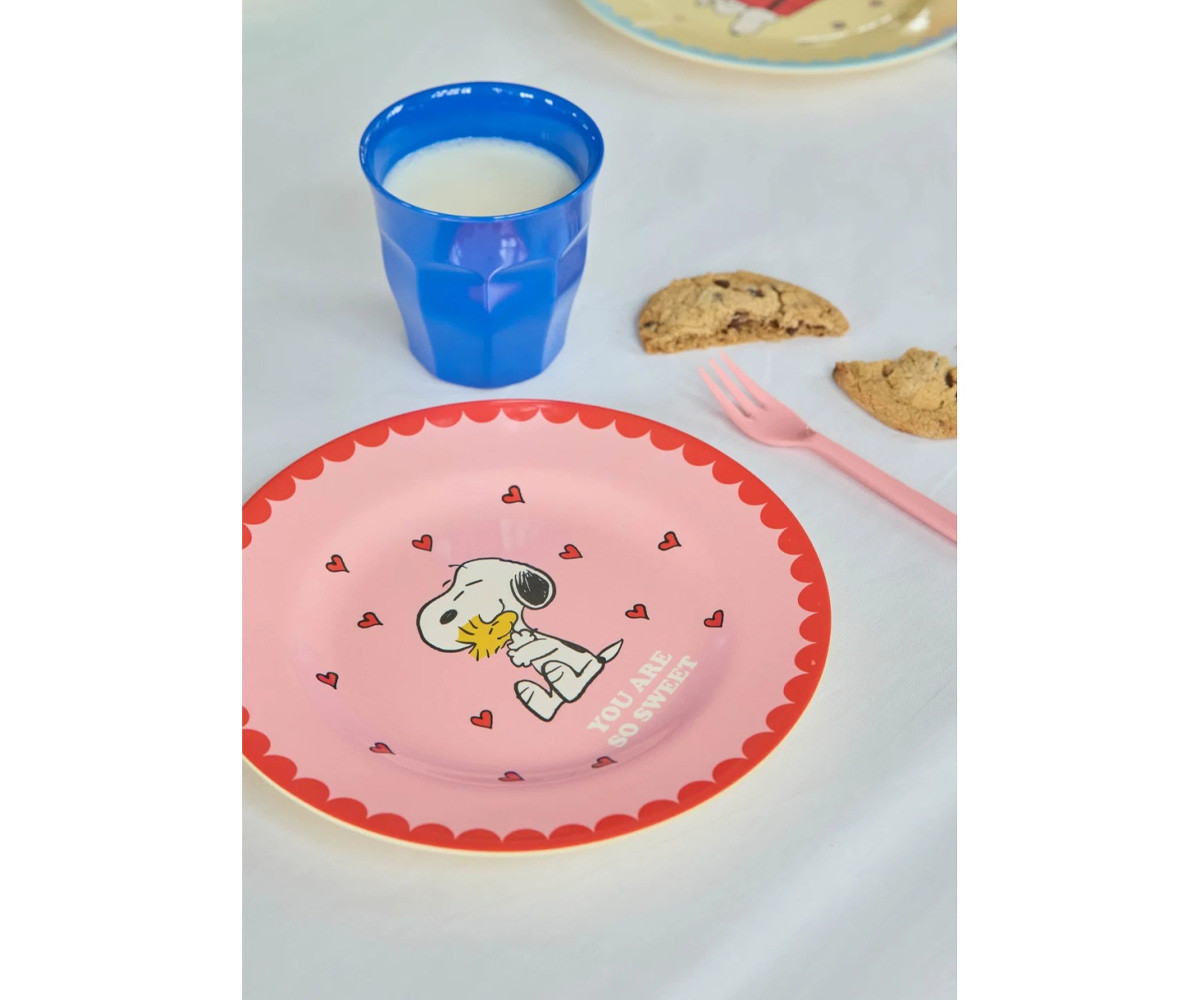 Plato de Melamina Snoopy Pink