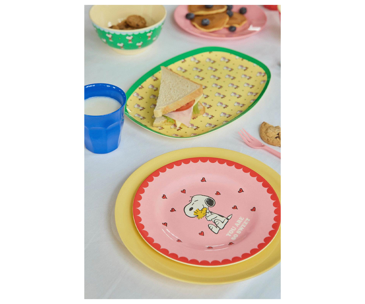 Plato de Melamina Snoopy Pink
