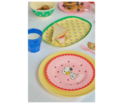 Plato de Melamina Snoopy Pink