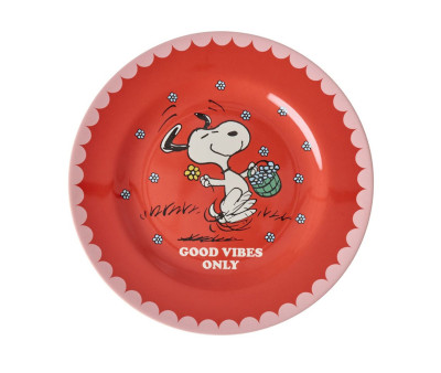 Piatto in Melamina Snoopy Red
