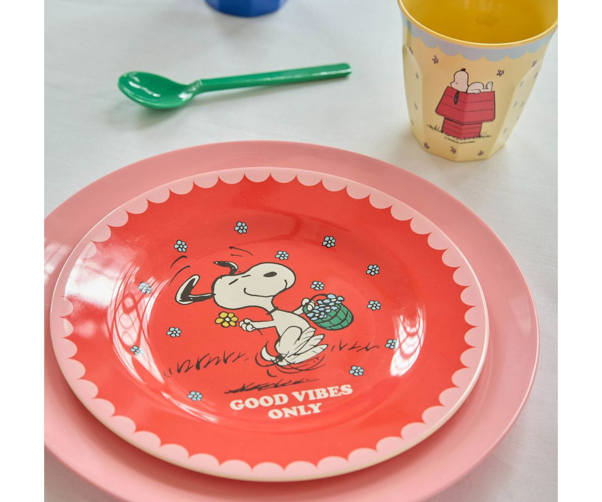 Piatto in Melamina Snoopy Red