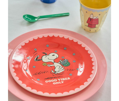 Piatto in Melamina Snoopy Red