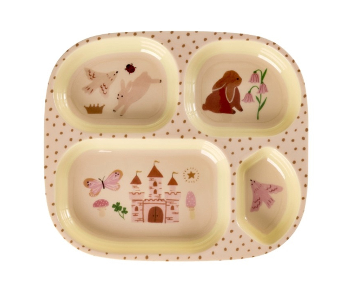 Plato Infantil Melamina con Compartimentos Melamine Fairytale