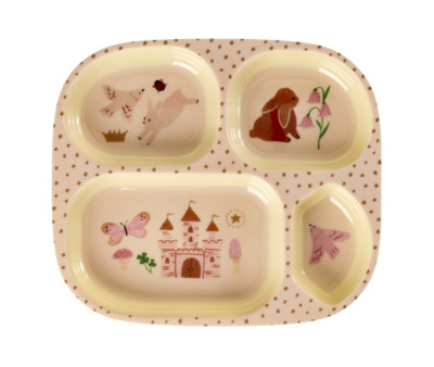 Plato Infantil Melamina con Compartimentos Melamine Fairytale