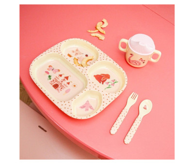 Plato Infantil Melamina con Compartimentos Melamine Fairytale