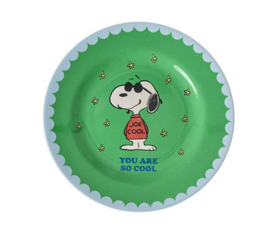 Plato de Melamina Snoopy Green