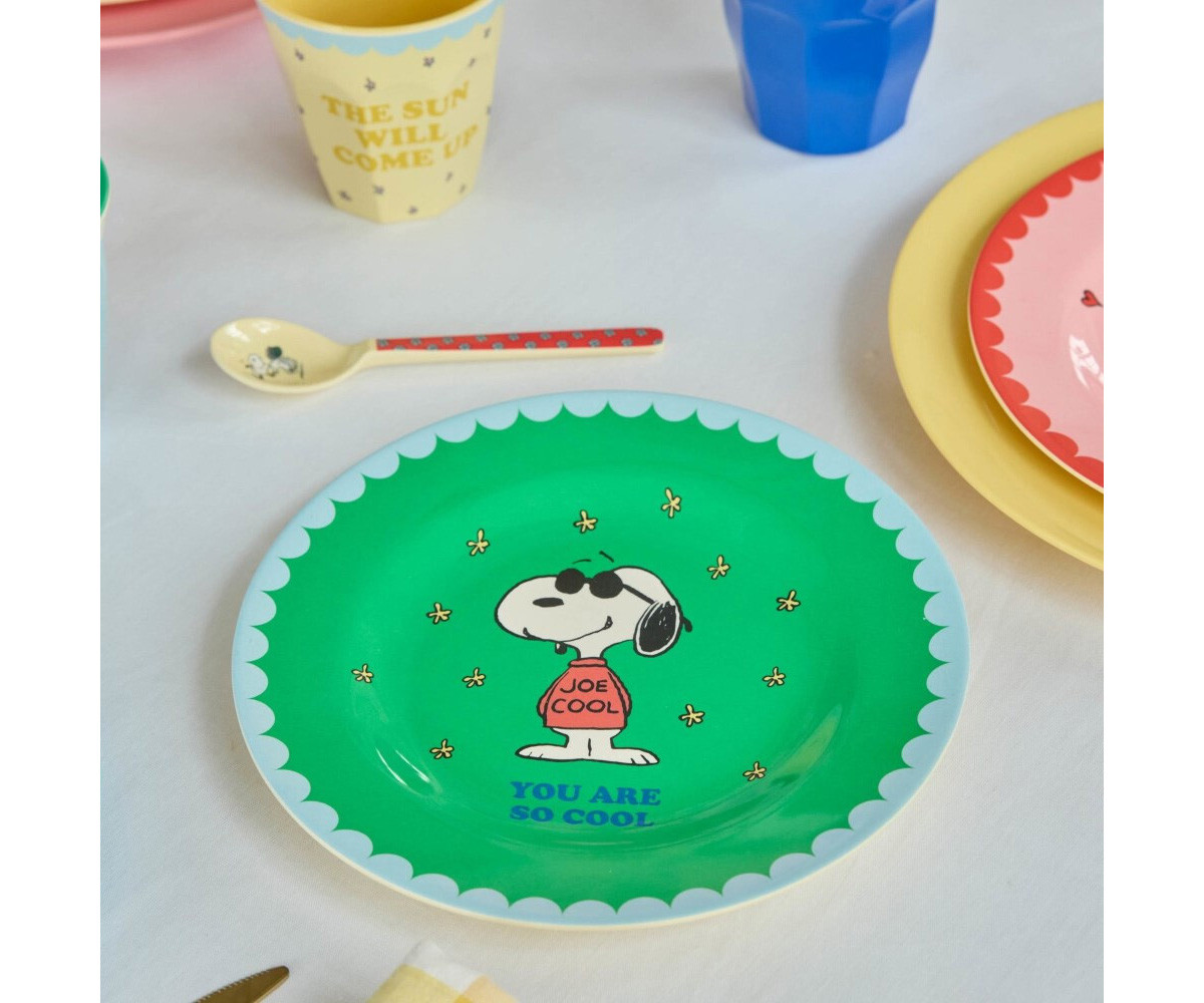 Plato de Melamina Snoopy Green