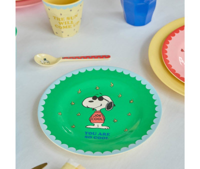 Plato de Melamina Snoopy Green