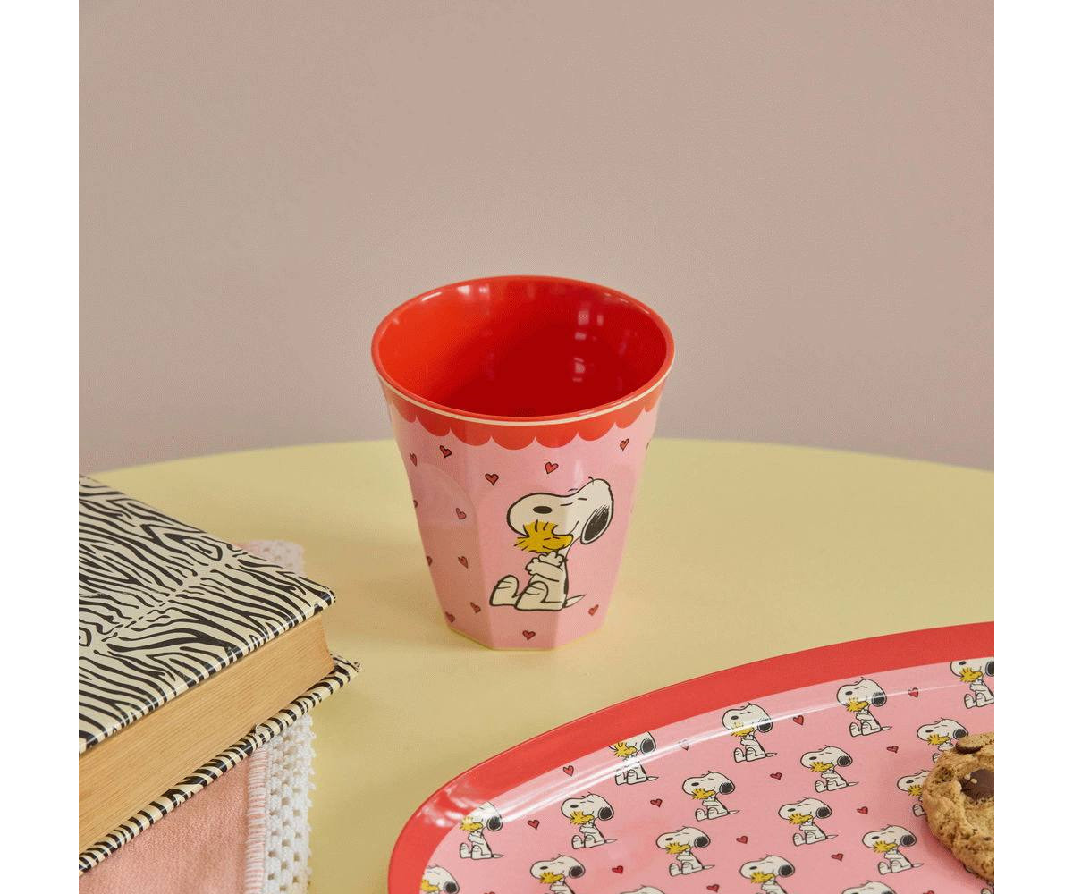 Vaso Infantil Melamina Snoopy Pink 250ml