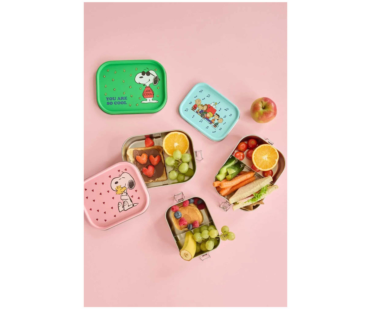 Lunchbox Inox Snoopy Light Blue