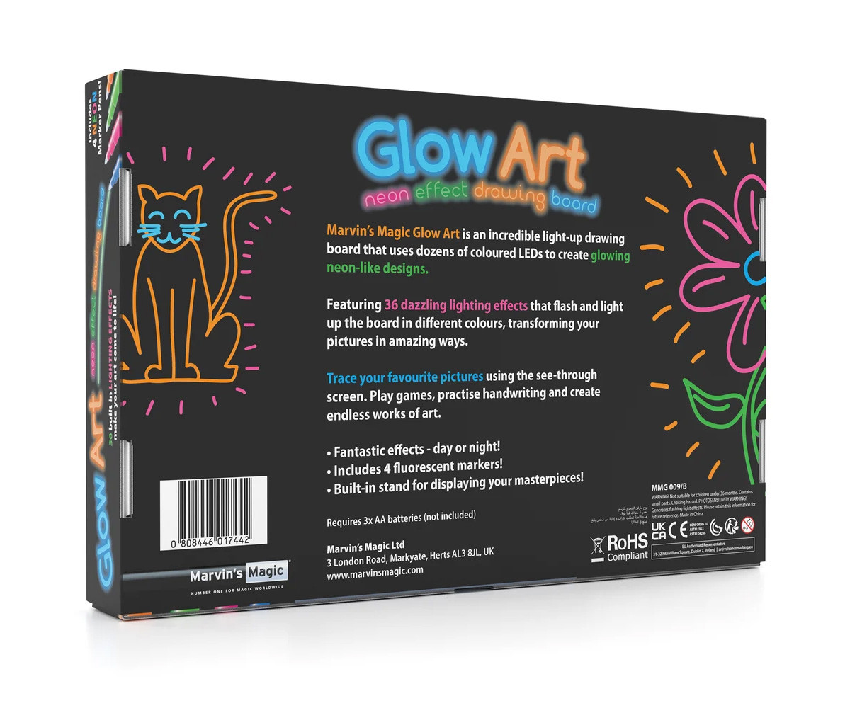 Lavagna da Disegno Luminosa Black Glow Art