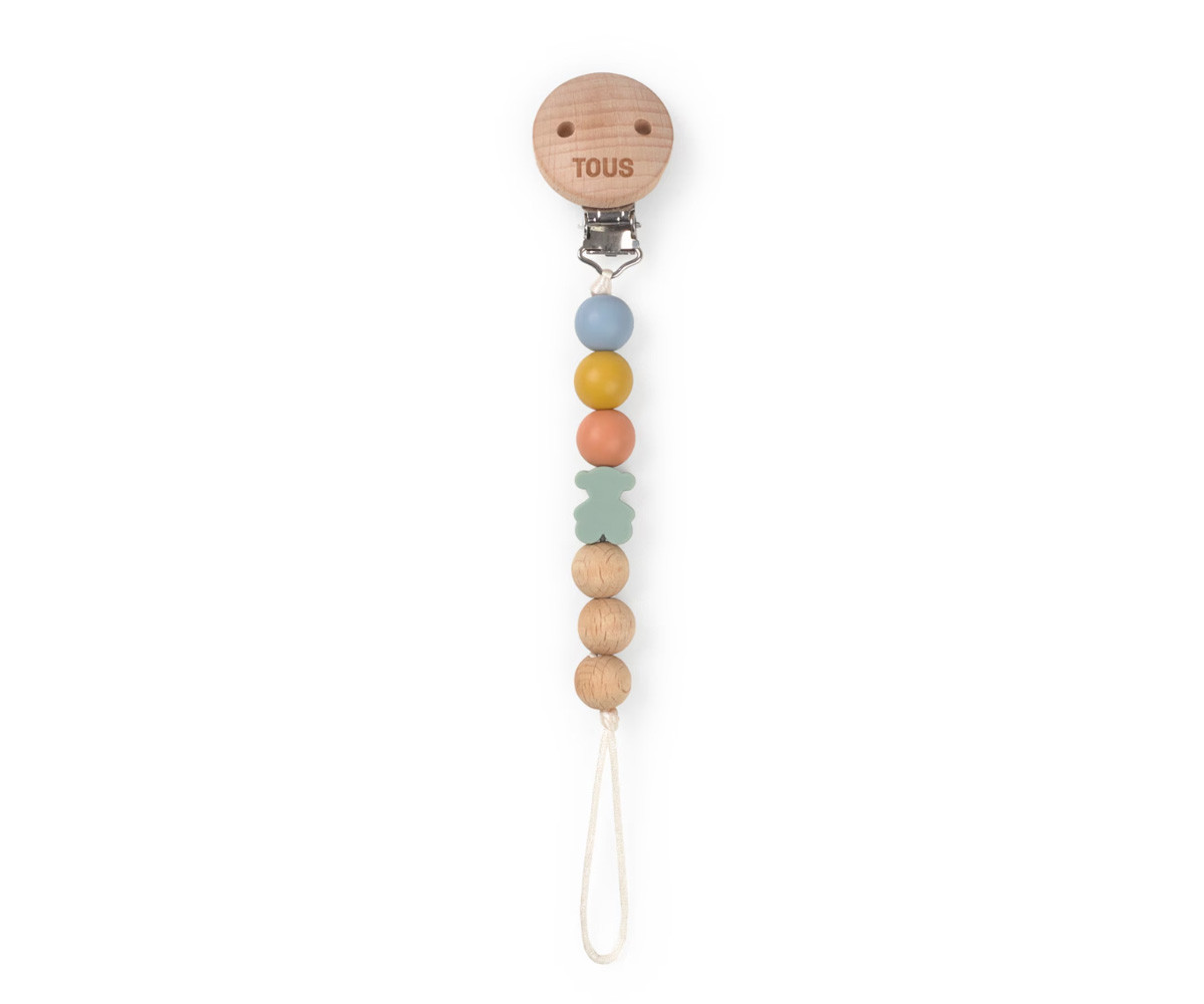 Portasucchietto TOUS Baby Silicone e Legno Multi