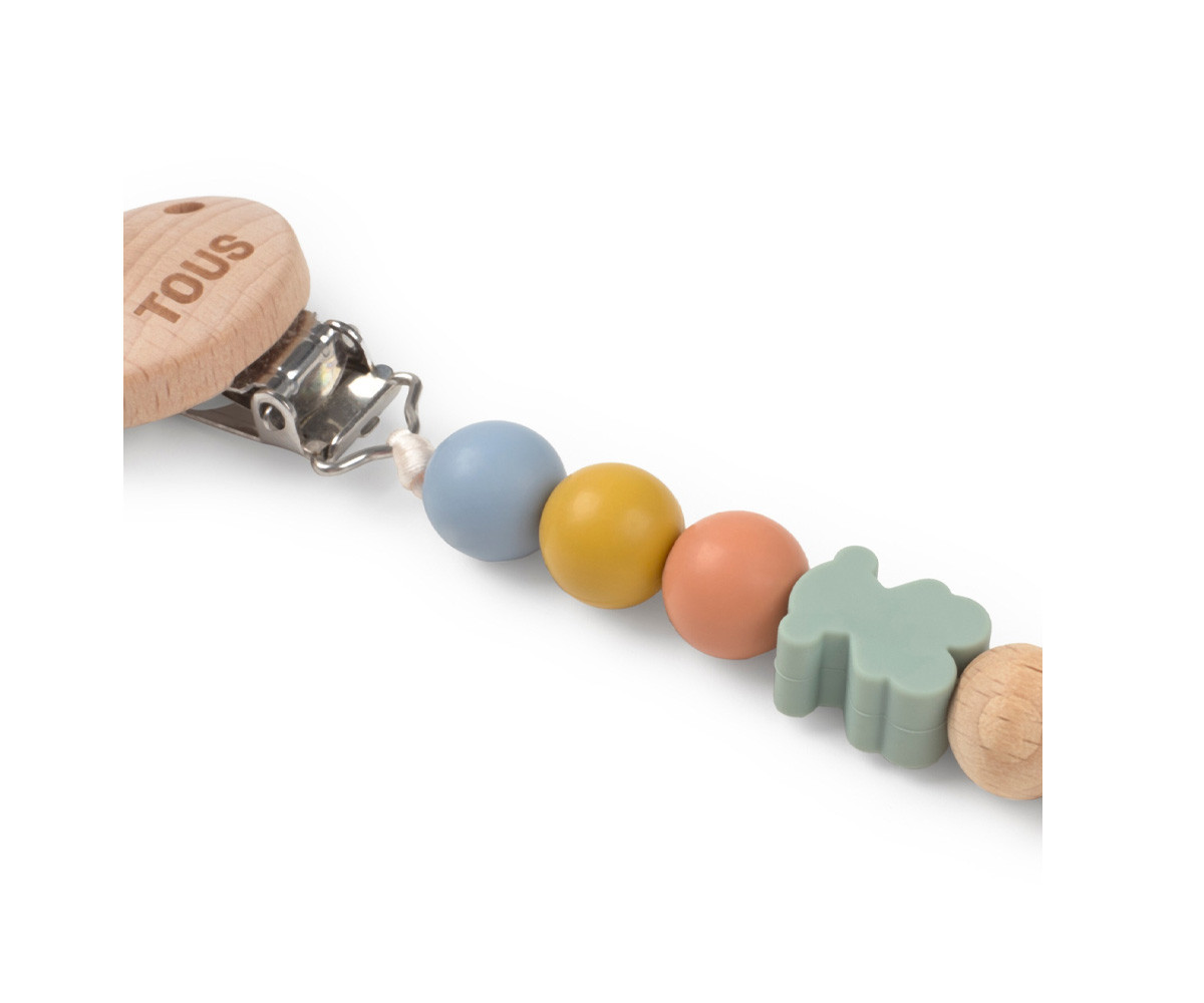 Portasucchietto TOUS Baby Silicone e Legno Multi