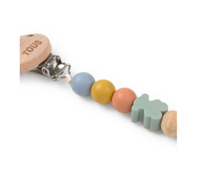 Portasucchietto TOUS Baby Silicone e Legno Multi