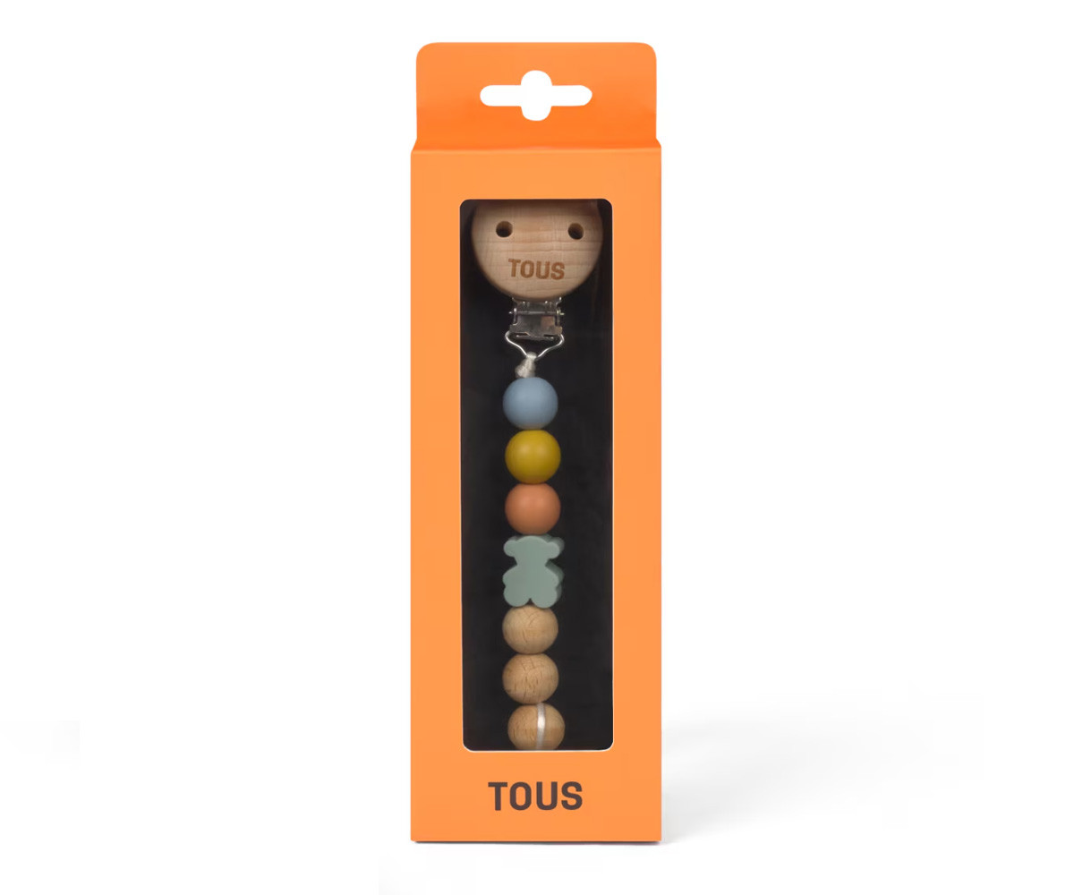 Portasucchietto TOUS Baby Silicone e Legno Multi