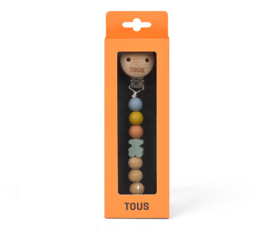Portasucchietto TOUS Baby Silicone e Legno Multi