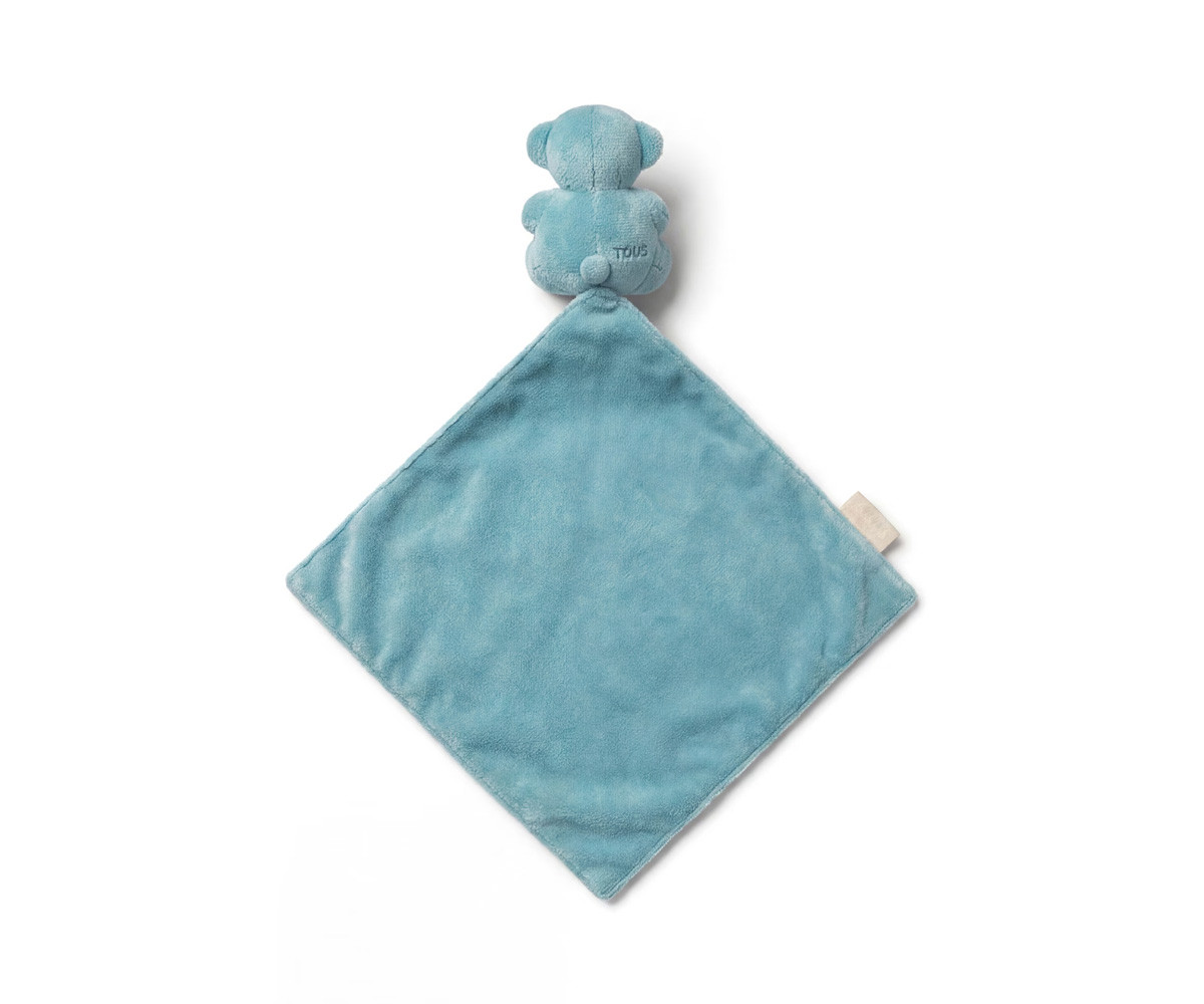 Doudou TOUS Baby con Anello in Legno Personalizzabile Light Blue
