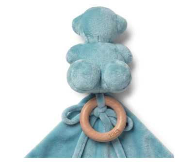 Doudou TOUS Baby con Anello in Legno Personalizzabile Light Blue