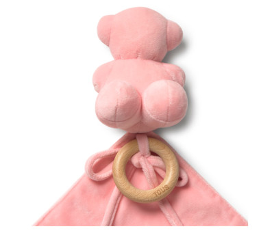 Doudou TOUS Baby con Anello in Legno Personalizzabile Pink