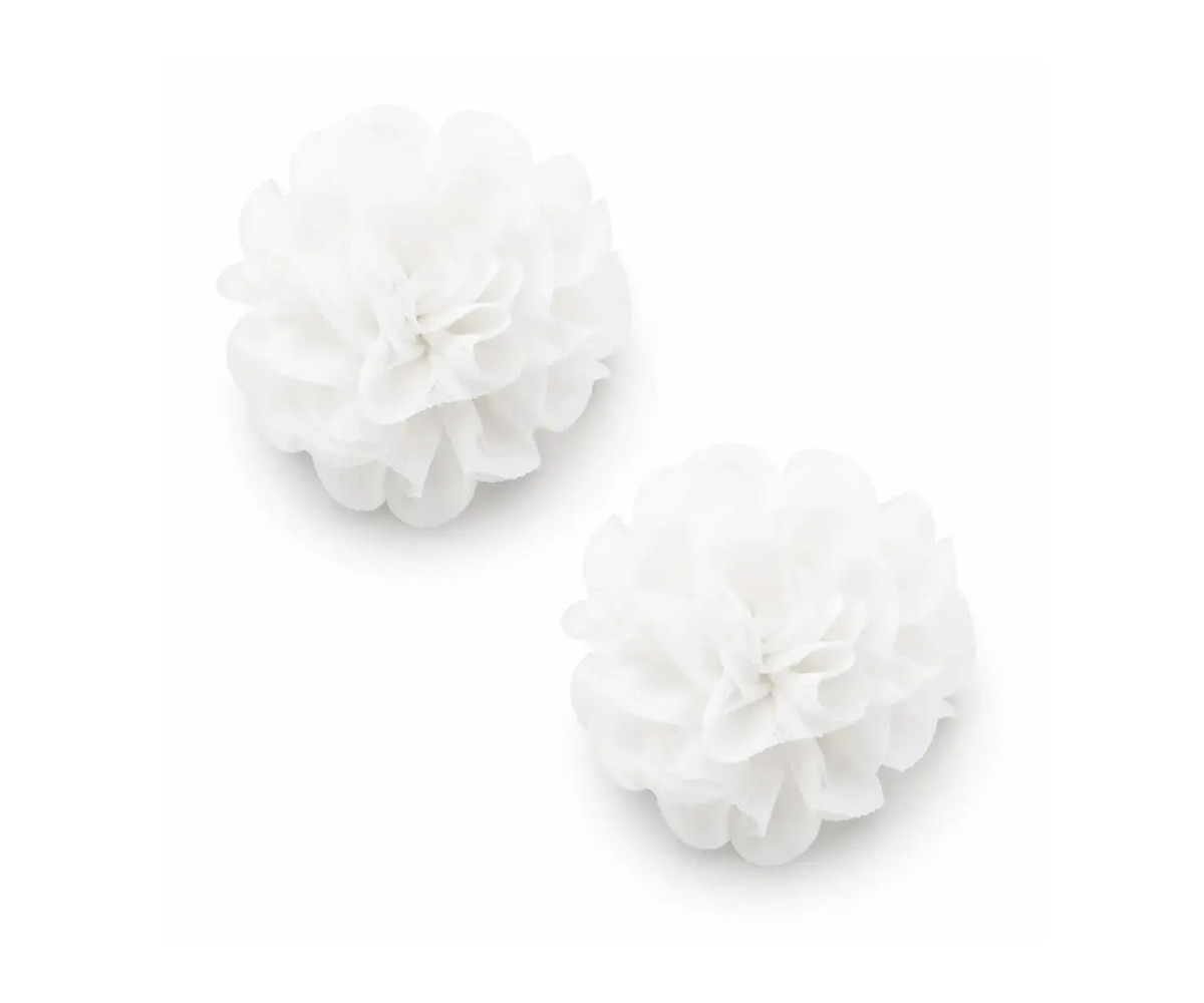 Pack 2 pinzas Roseta Gasa Blanco