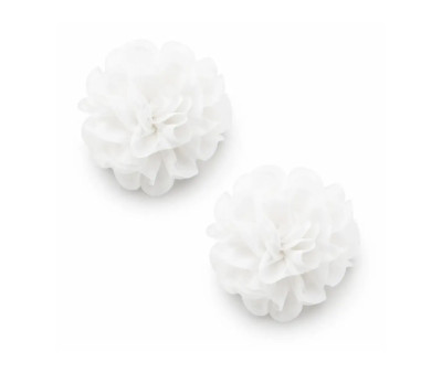 Pack 2 pinzas Roseta Gasa Blanco