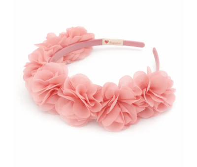 Diadema Tocado Floral Rosa