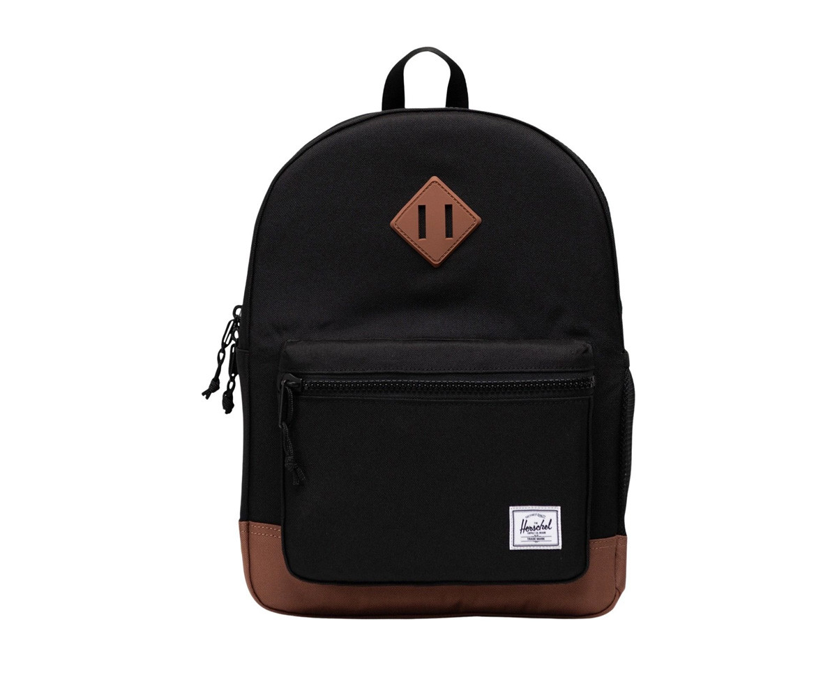 Zaino Herschel Heritage Kids Black Saddle Brown Personalizzabile