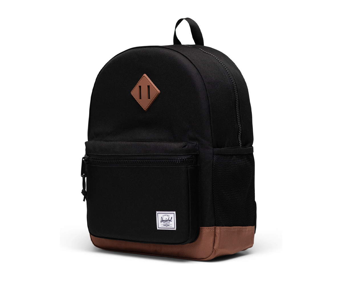Zaino Herschel Heritage Kids Black Saddle Brown Personalizzabile
