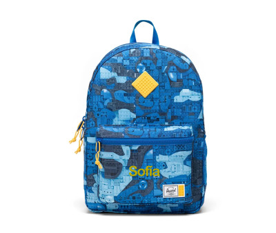 Zaino Herschel LEGO Heritage Youth Abstract Bricks Blue Personalizzabile
