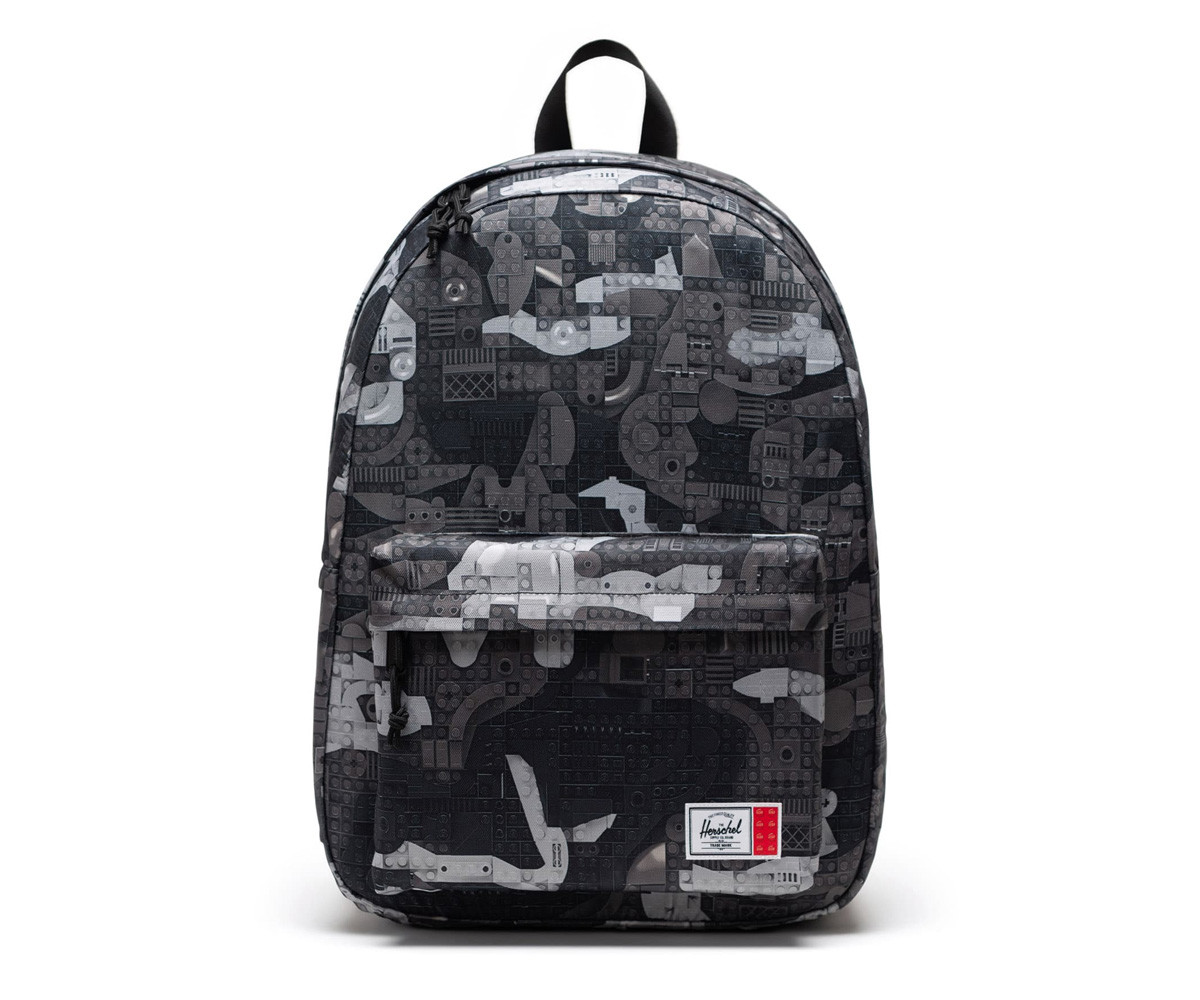 Zaino Herschel LEGO Classic XL Abstract Bricks Black Personalizzabile
