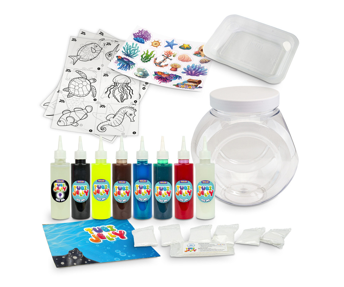 Set Tubi Jelly Ocean 8 Colori + Acquario 3D