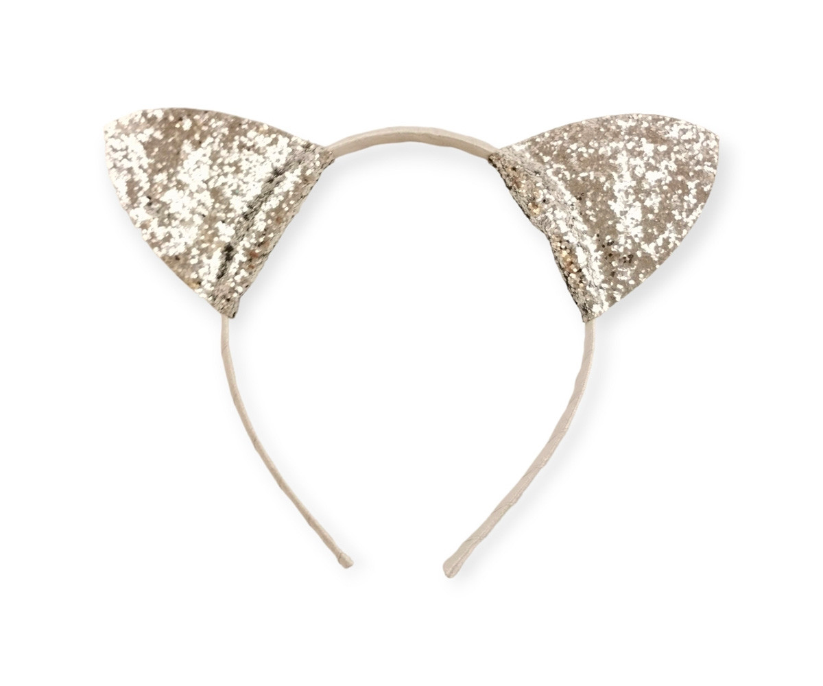Cerchietto Glitter Gattino Argento