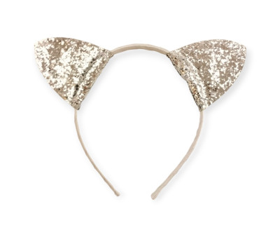 Cerchietto Glitter Gattino Argento