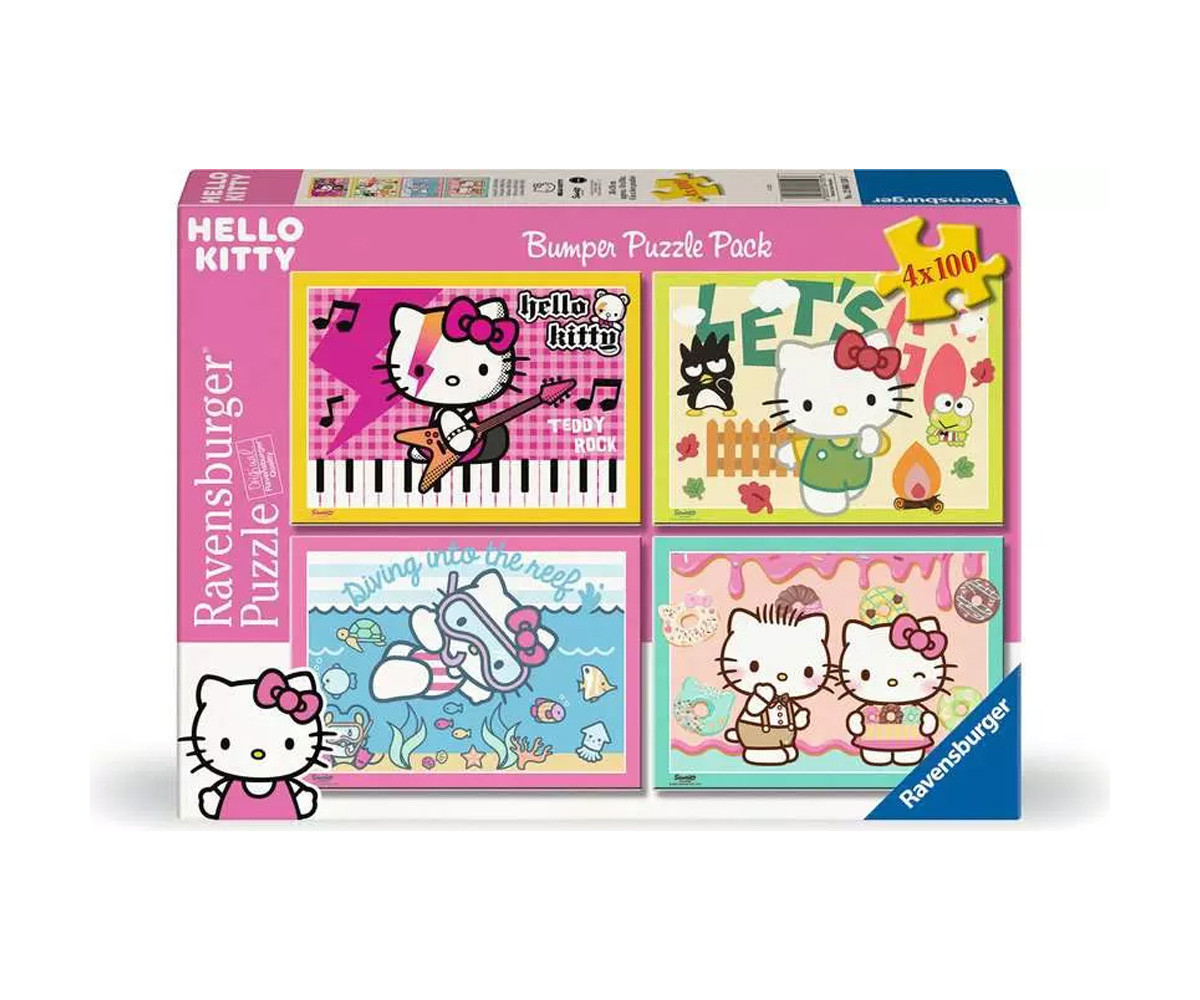 4 Puzzles Hello Kitty Bumper Puzzle 100pcs
