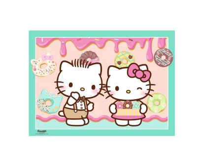 4 Puzzles Hello Kitty Bumper Puzzle 100pcs