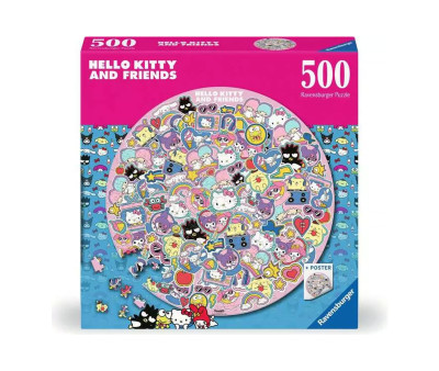 Puzzle Redondo Hello Kitty con Poster 500pcs