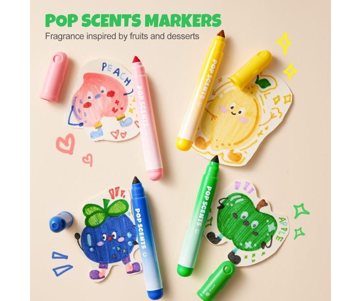 12 Rotuladores Lavables Perfumados Pop Scents