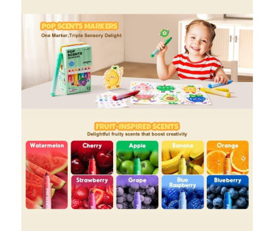 12 Rotuladores Lavables Perfumados Pop Scents