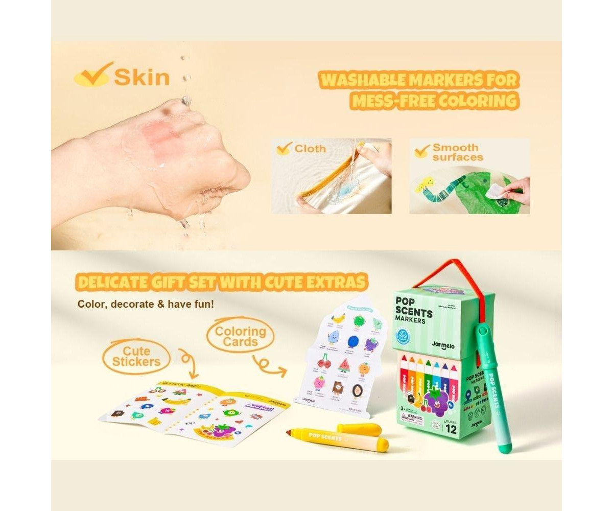 12 Rotuladores Lavables Perfumados Pop Scents