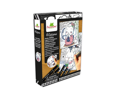 Caja Creativa S Kawaii Animals con Rotuladores Doble Punta
