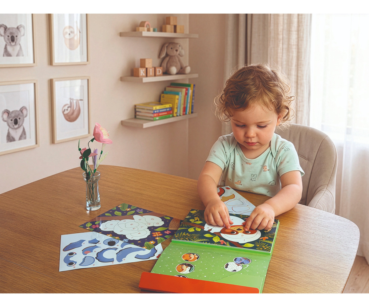 Kit Creativo Pockets Pegatinas por Números Animales Misteriosos