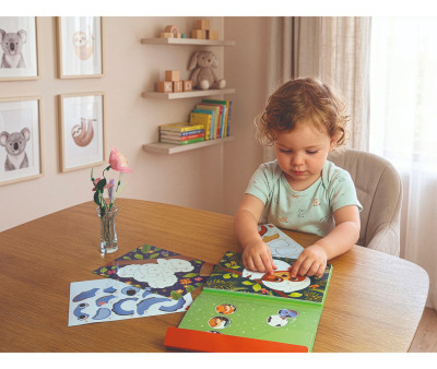 Kit Creativo Pockets Pegatinas por Números Animales Misteriosos