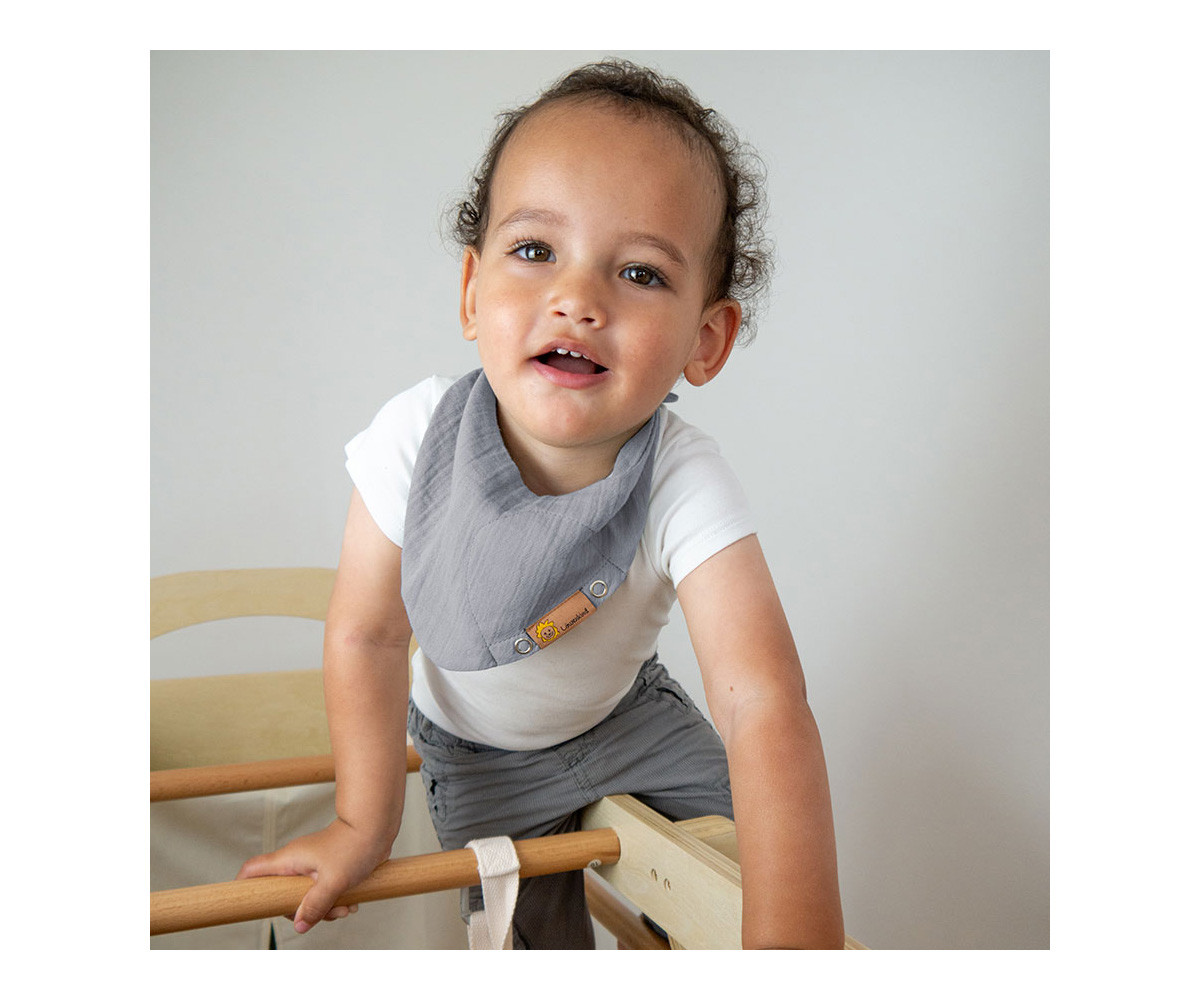 Bandana de Muselina Mini Gris