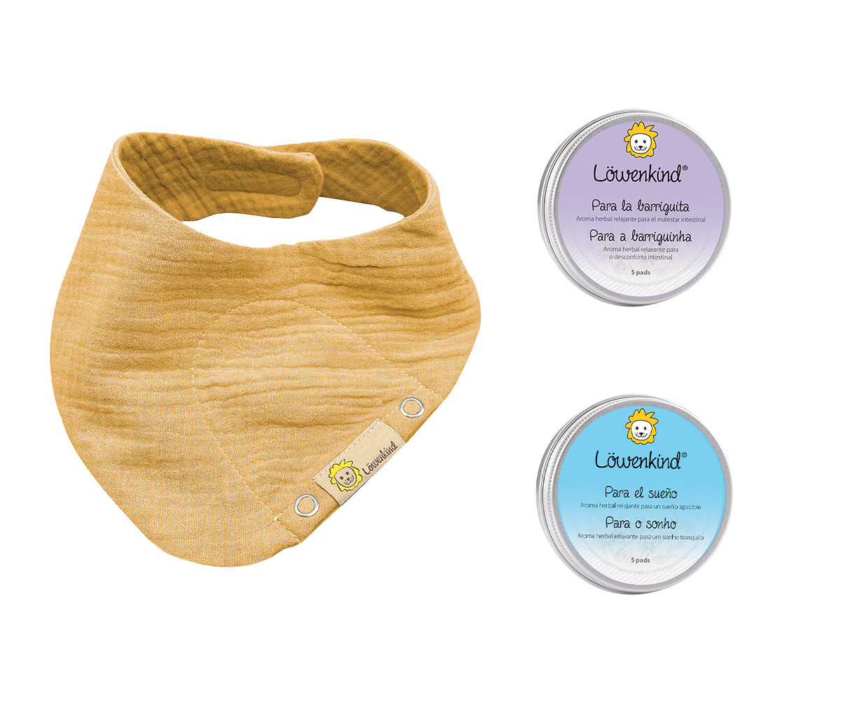 Set Inicio Bandana Mini Mostaza + 2 LowenPads