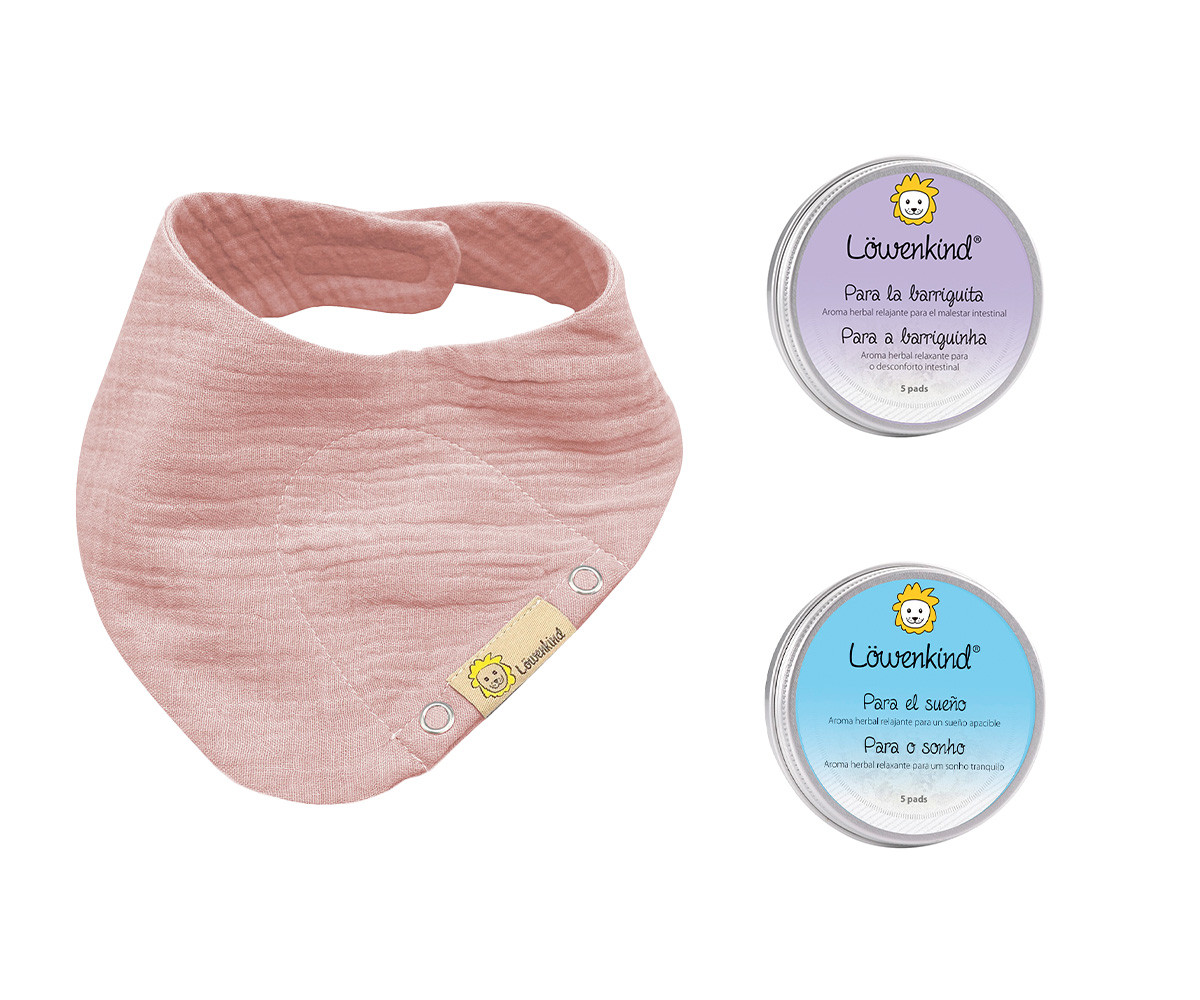 Set Inizio Mini Bandana Rosa Polvere + 2 Löwenpads®
