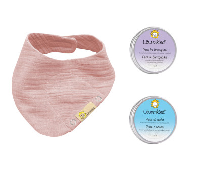 Set Inizio Mini Bandana Rosa Polvere + 2 Löwenpads®