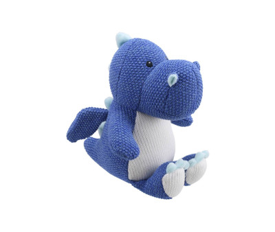 Peluche Dragón Azul Knitted 25cm