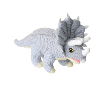 Peluche Triceratops Azul Small Knitted
